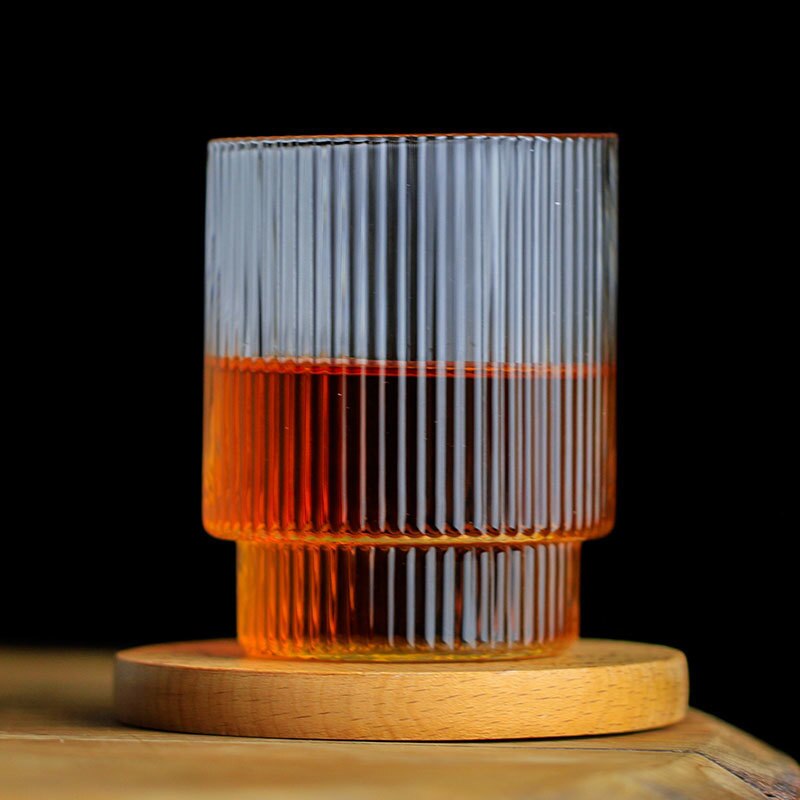 Vertikale mønster håndlavet japansk edo krystal gammeldags whisky rock briller verre whisky tumbler vinglas charms cup
