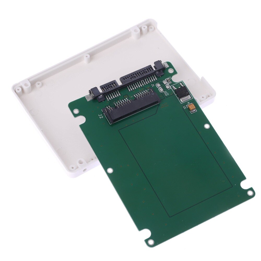 Micro sata 16 pins ssd  to 2.5 "sata 1.8 " 22 pins hdd omformer adapter med etui 7 feb.