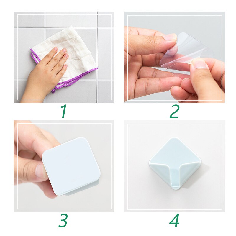 2pcs/lot Nail-free Power Cord Storage Rack Wall Storage Hooks Kitchen Plug Hook Adhesive Hooks Power Plug Socket Hanger Holder