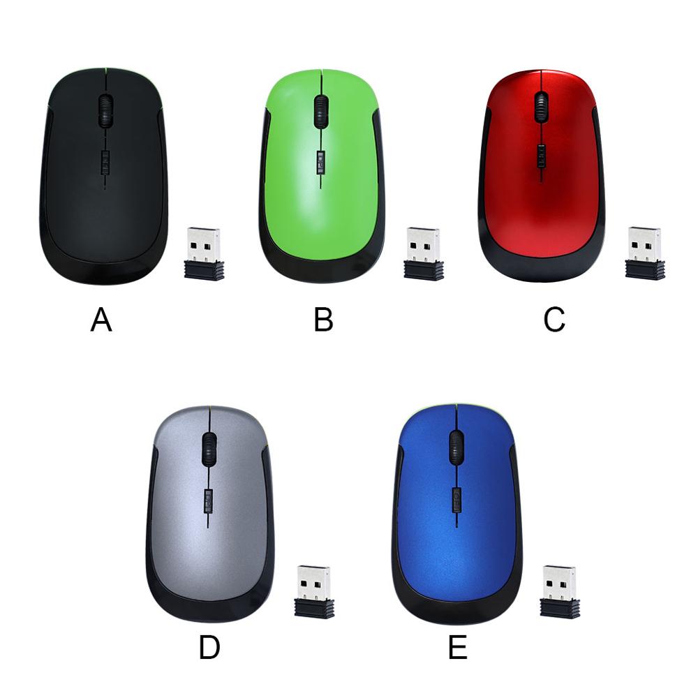 5 Colors Ultra Thin Wirelss Mouse 1600DPI 4 Buttons 2.4G Optical Mouse Portable Home Office Wireless Mice for PC Computer Laptop