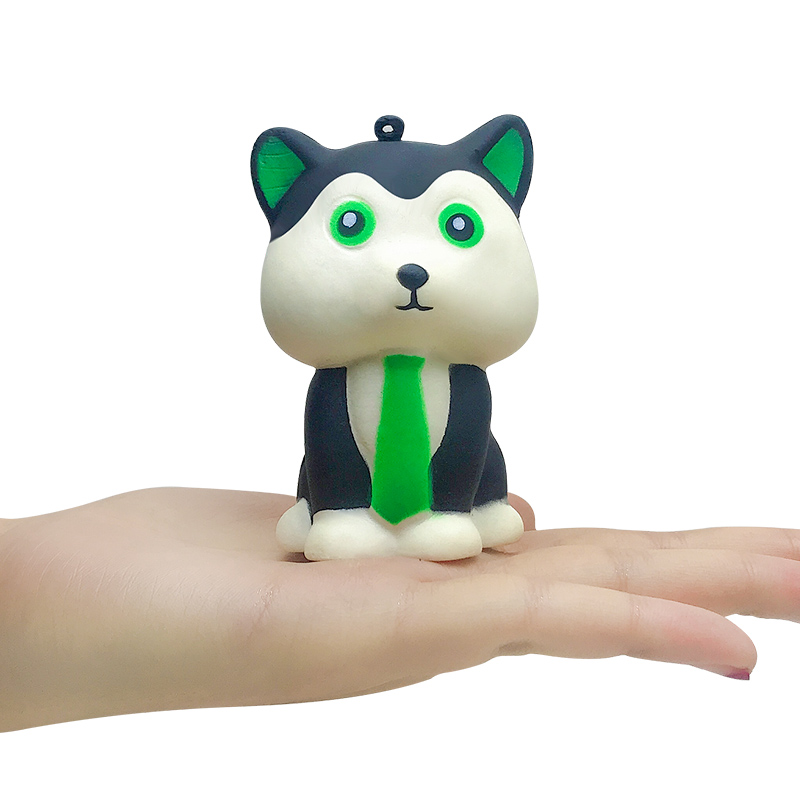 Kawaii Cartton Tie Dog Squishy Slow Rising Squeeze Toys for Kids Baby Decompression Toys 8.5*5 CM