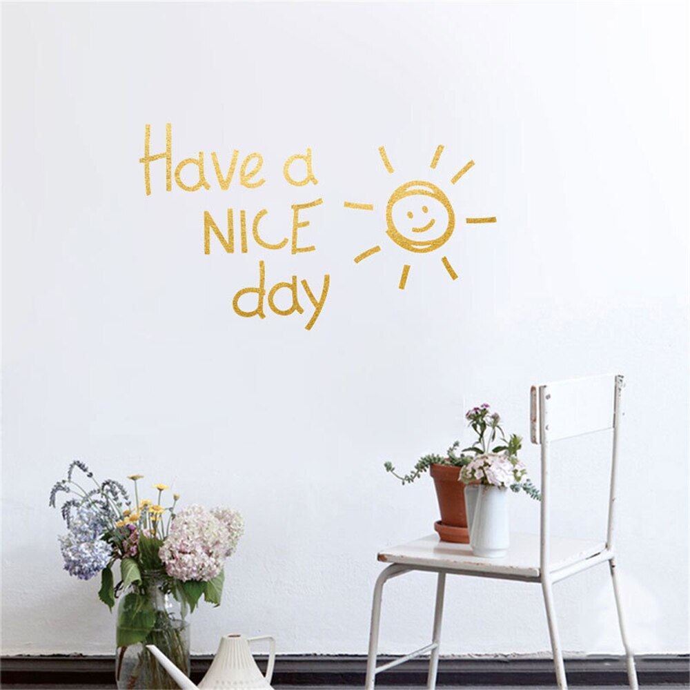 Have A Nice Day Letter Wall Stickers Babyroom Bedroom Living Room Decor Home Decoration Accessories