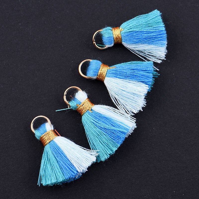 30pc färger mini bomullstråd tofs boho smycken gör leveranser armband halsband hitta fransar trim hängen små tofsar