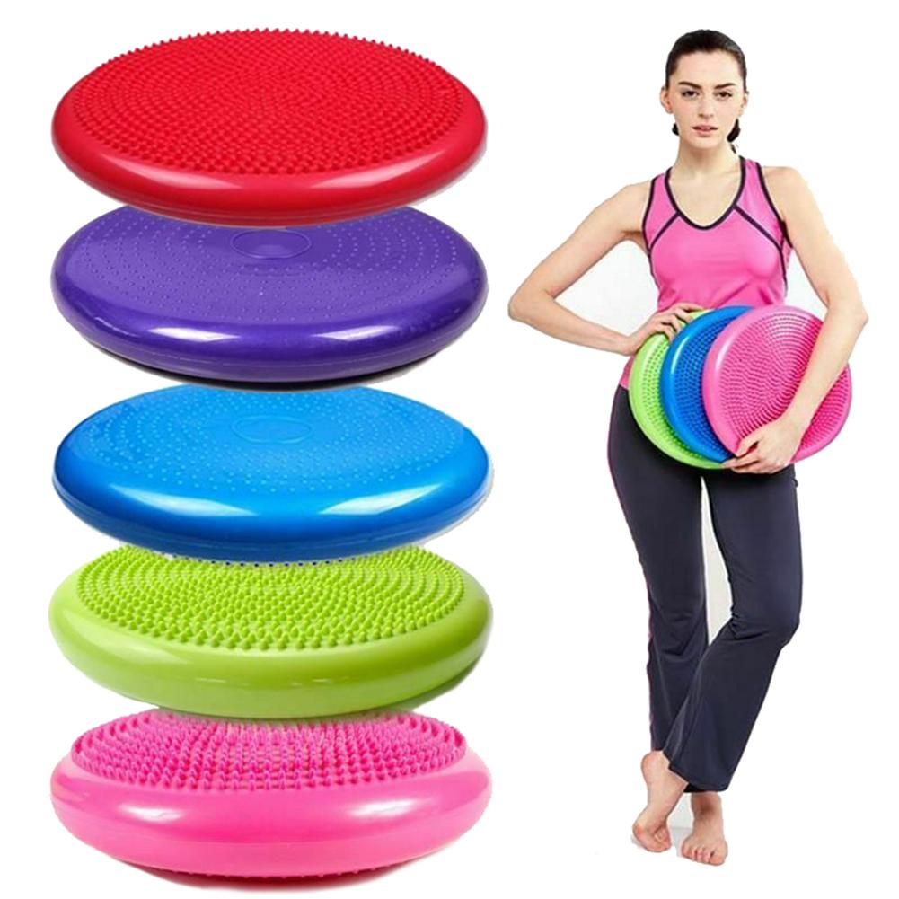 33cm Yoga Gym Inflatable Stability Wobble Balance Massage Pad Non-slip Mat Disc Cushion for posture balance flexibility training