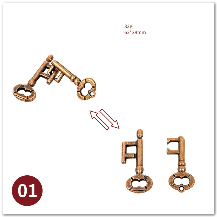 Classic IQ Metal Brain teaser Magic Baffling Puzzles Game Toys For Children Adults Funny Metal Puzzle: WHITE