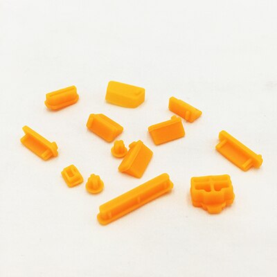 Prise Anti-poussière en Silicone coloré, prise Anti-poussière pour ordinateur portable, prise usb, accessoires d'ordinateur, 13: orange