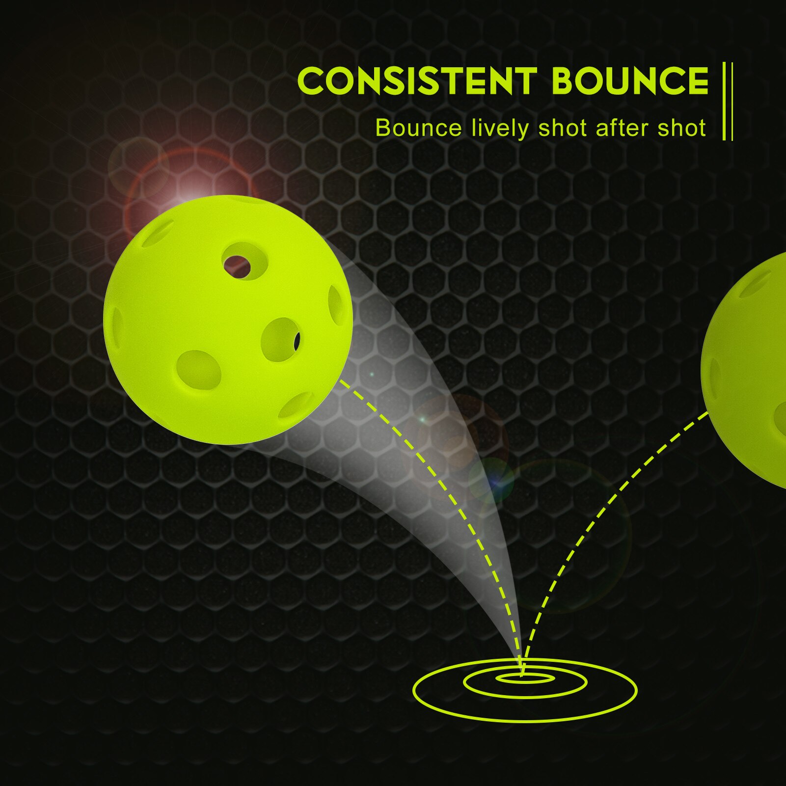 6 Packs 26 Holes Indoor Pickleball Balls for Indoor Court