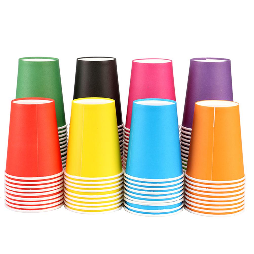 100 Stuks Dikke Papieren Bekers - Knutselen DIY Decoraties - Feest Wegwerp Bekers - Knutselmateriaal Kinderen: Wit