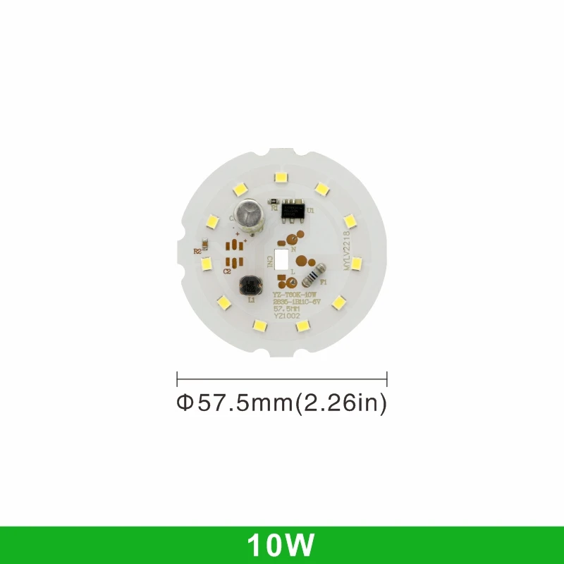 LED Round Chip 55W 45W 38W 28W 18W 14W 10W 5W for Light Bulb 2835SMD DOB Light Beads AC 220V No Flicker Bulb Chips Lighting Lamp: Dark Grey