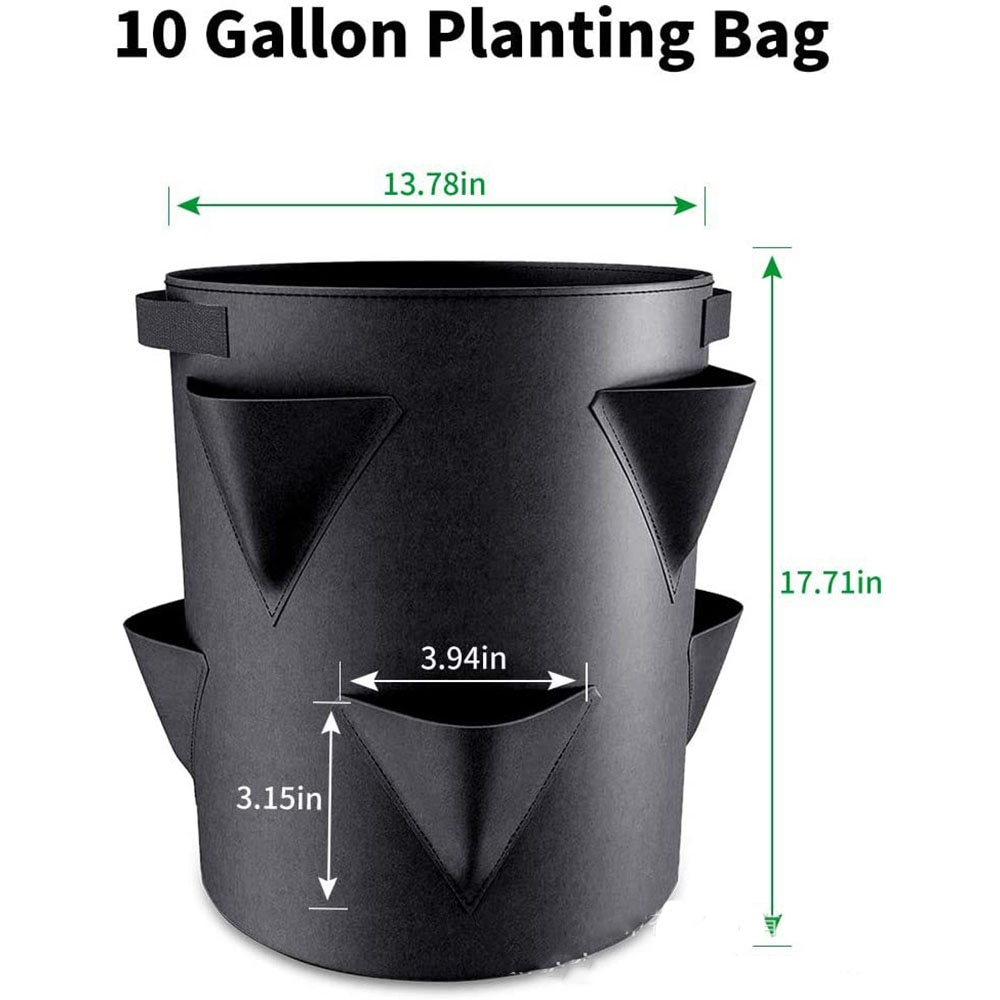 Multi-Mond Grow Bag 5/7/10 Gallons Aardbei Tomaat Plantzakken Herbruikbare Tuinen Balkons Bloem Kruid Planter