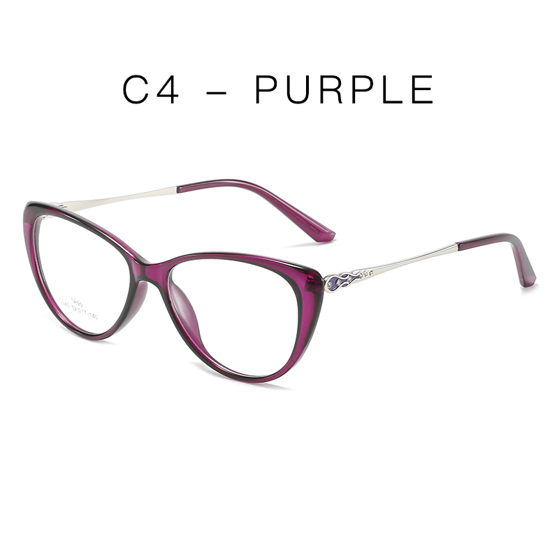 Hotochki Blue Light Blocking Women Glasses Frame UV400 Prescription Female Eyeglasses Eyewear Blue Ray Spectacles: C4