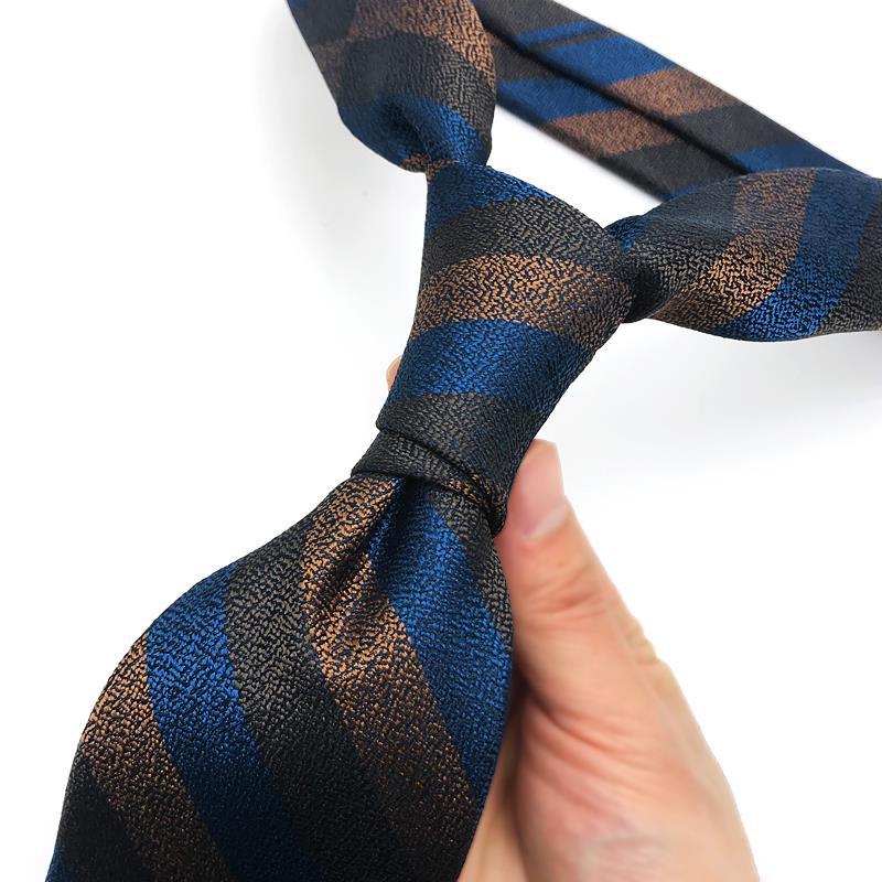 Corbata de lujo de 8CM para hombre, corbatas a rayas para hombre, novio, padrino de boda, corbata tejida de Jacquard, accesorios formales para de negocios