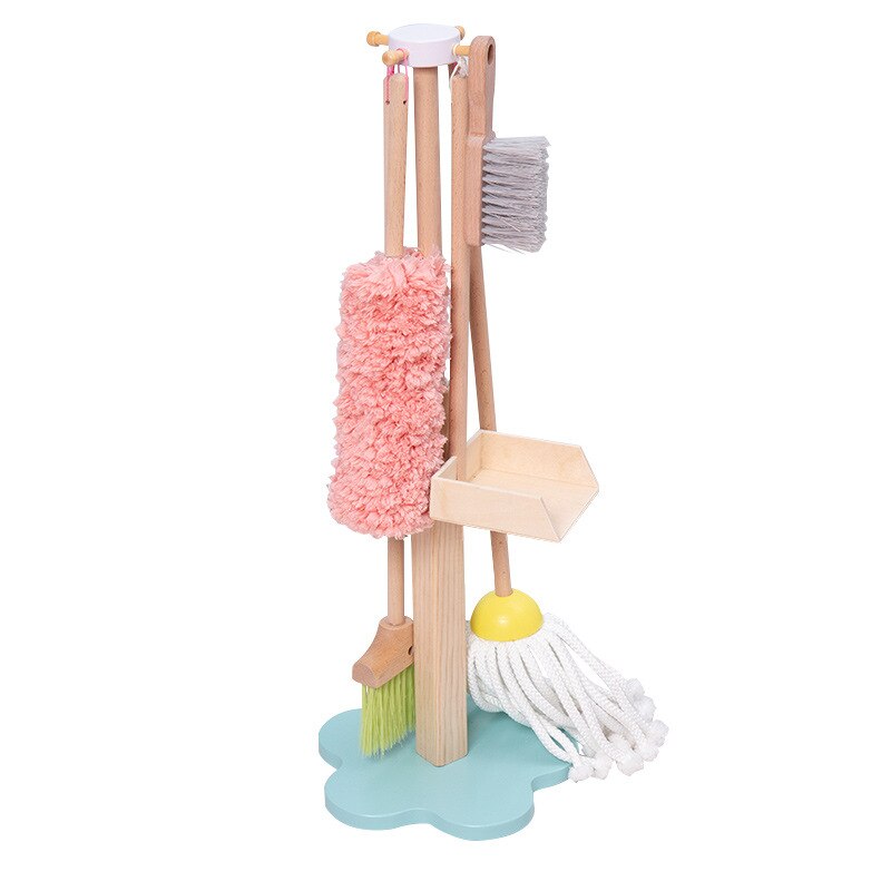 Children's Toy Broom And Dustpan Cleaning Set Boy And Girl Play House Combination Cleaning Set Mop Cleaning Car