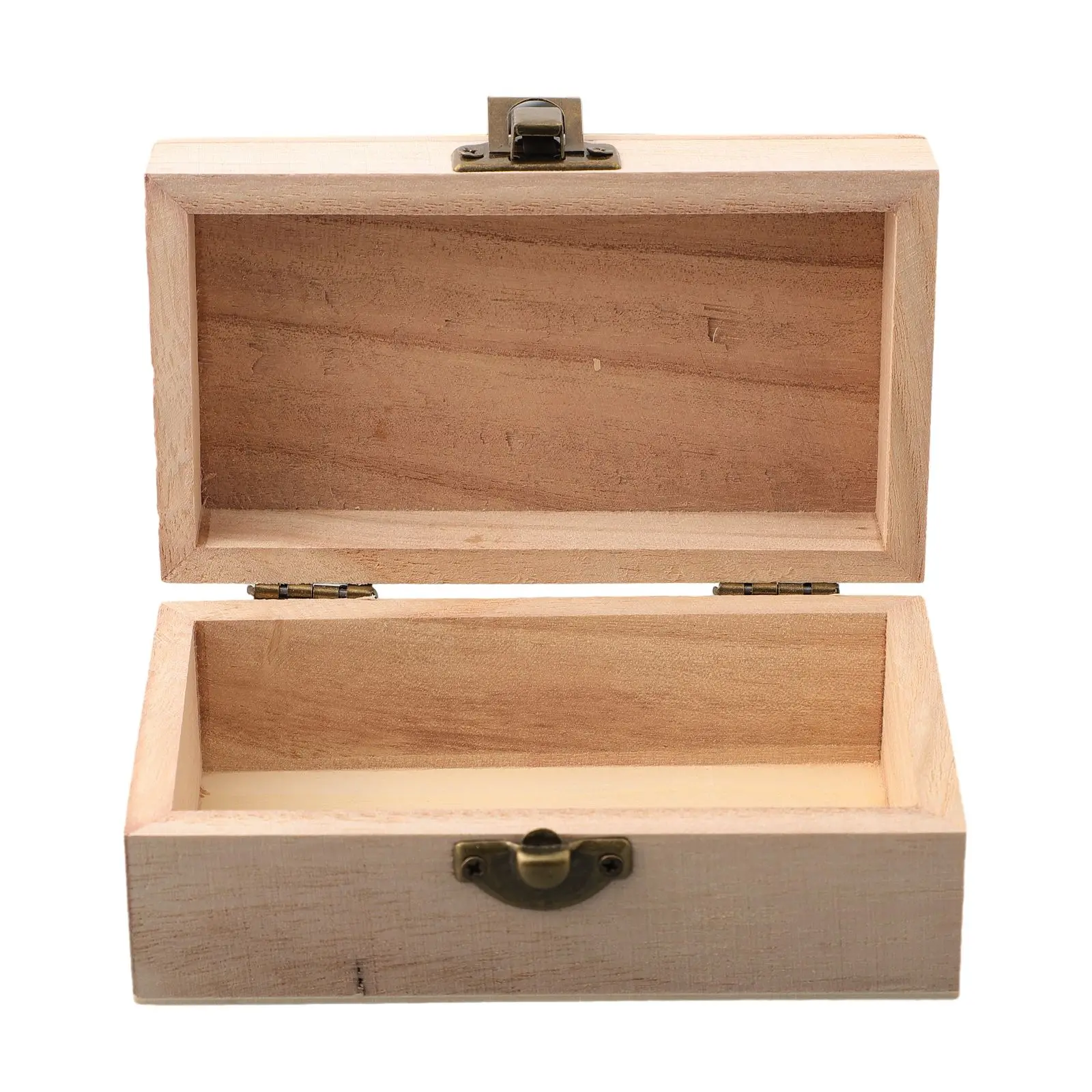 Boîte de rangement rectangulaire en bois pour documents en bois, boîtes de rangement carrées à charnière, boîte de artisanaux, boîte à bijoux, boîtes d'évaluation, 1 pièce, 3 pièces