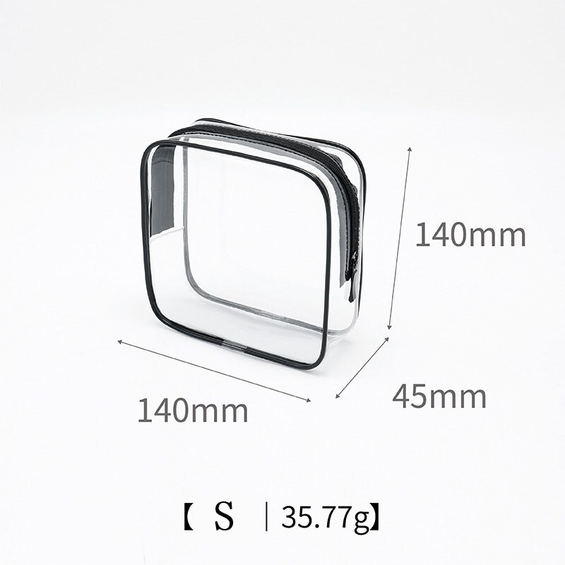 1 Stck PVC Klar machen-hoch Tasche für Frauen Mädchen transparent Kosmetik Tasche Wasserdichte Reißverschluss Schönheit fallen Reisen Kultur Taschen Handtasche: S 14 X4.5 X14cm