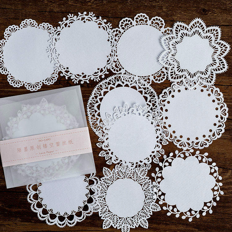 Mr.paper 8 designs 10 stk/parti hvidt blonde papir løst blad hjemmelavede hvide blonde memoblokke: 4