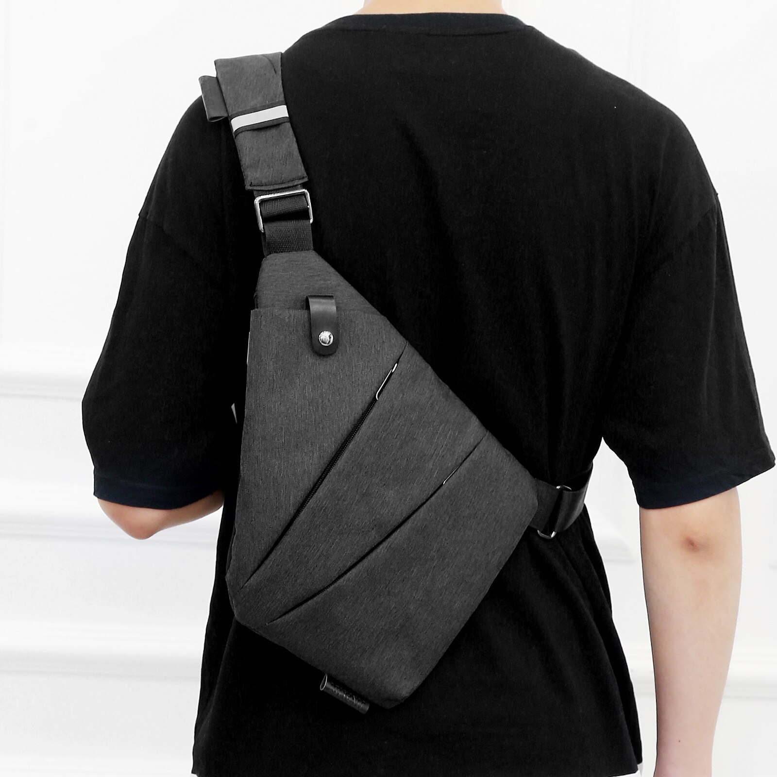 Lixada heren dames oxford heuptas schoudertas crossbody outdoor sport schoudertas borst dagelijks picknick canvas messenger bag bolsa