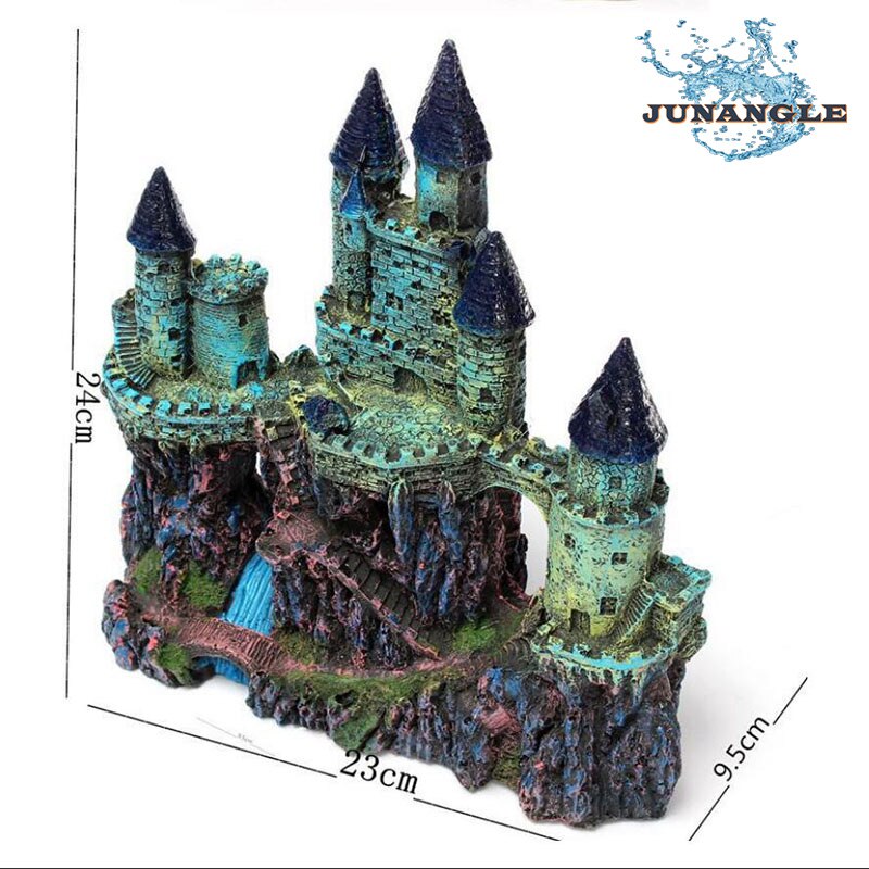1pcs Resin European Style Castle Fish Tank Decoration Accessories Aquarium Plants Decoration Resin Castle