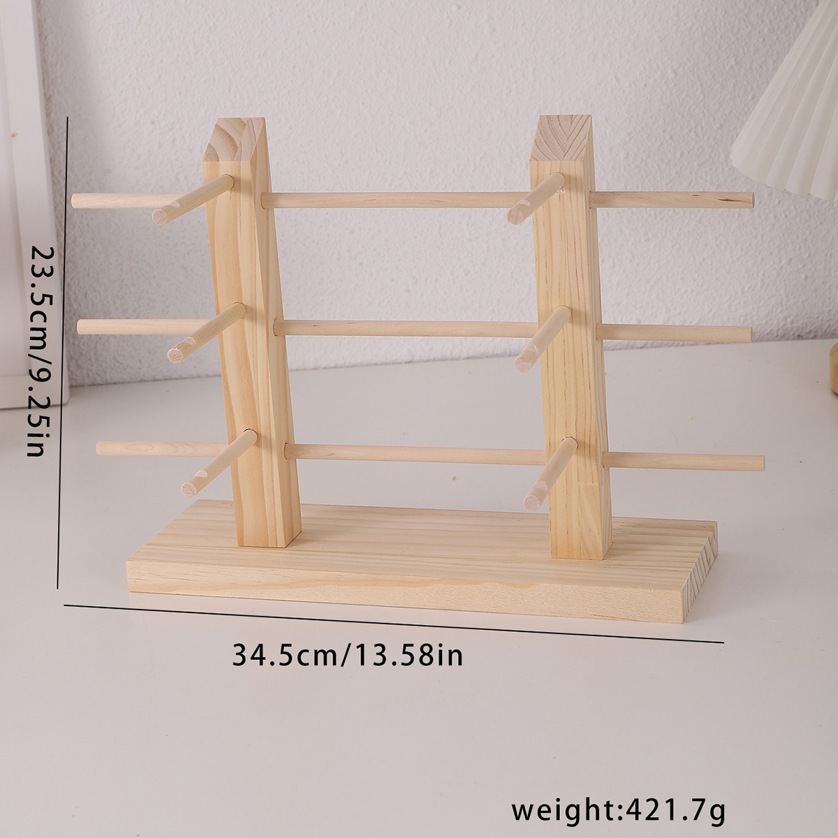 Estantes de exhibición de gafas de sol de madera multicapa, soporte de exhibición para gafas, soporte de joyería para múltiples pares, escaparate de gafas para mujer: YELLOW