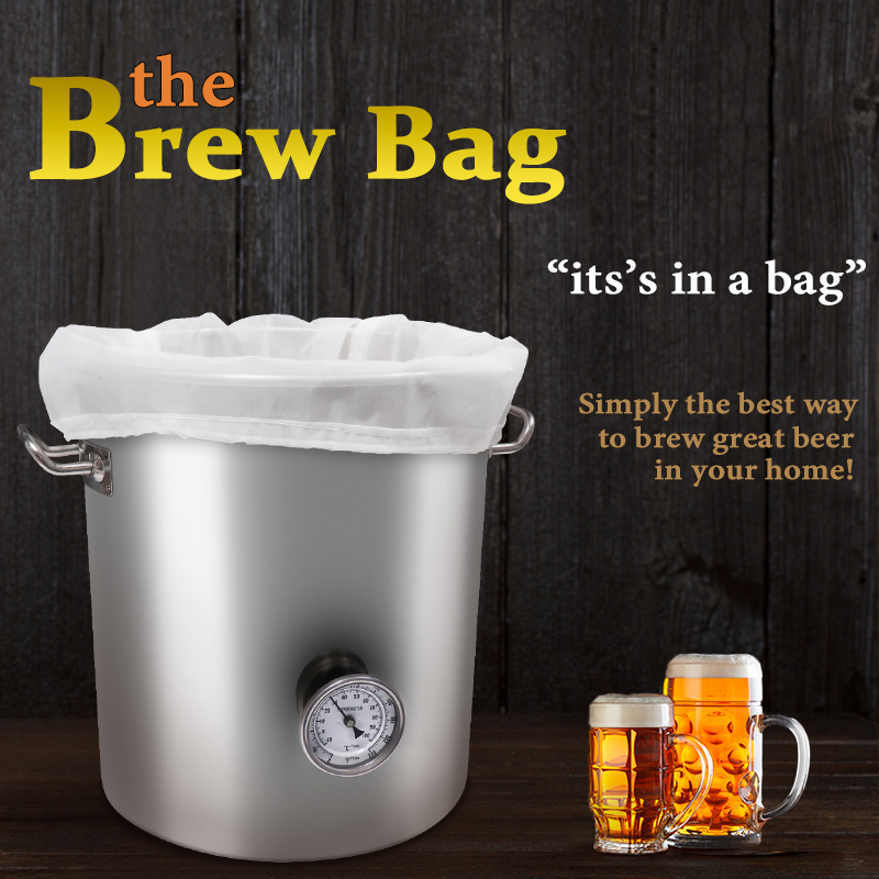 Brouwen Filter Bag 120 Mesh Cilinder Vorm Graan Brouwen Tas Nylon Uitpersen Brouwen Tas voor Bier Wijn Maken Food Grade emmer Filter