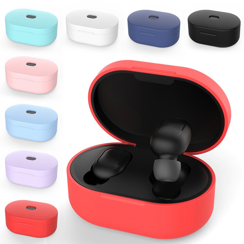 Bluetooth Headphones Case Box Silicone Protective Cover Wireless Headphone Charging Box for Xiaomi Airdots for Redmi Airdots