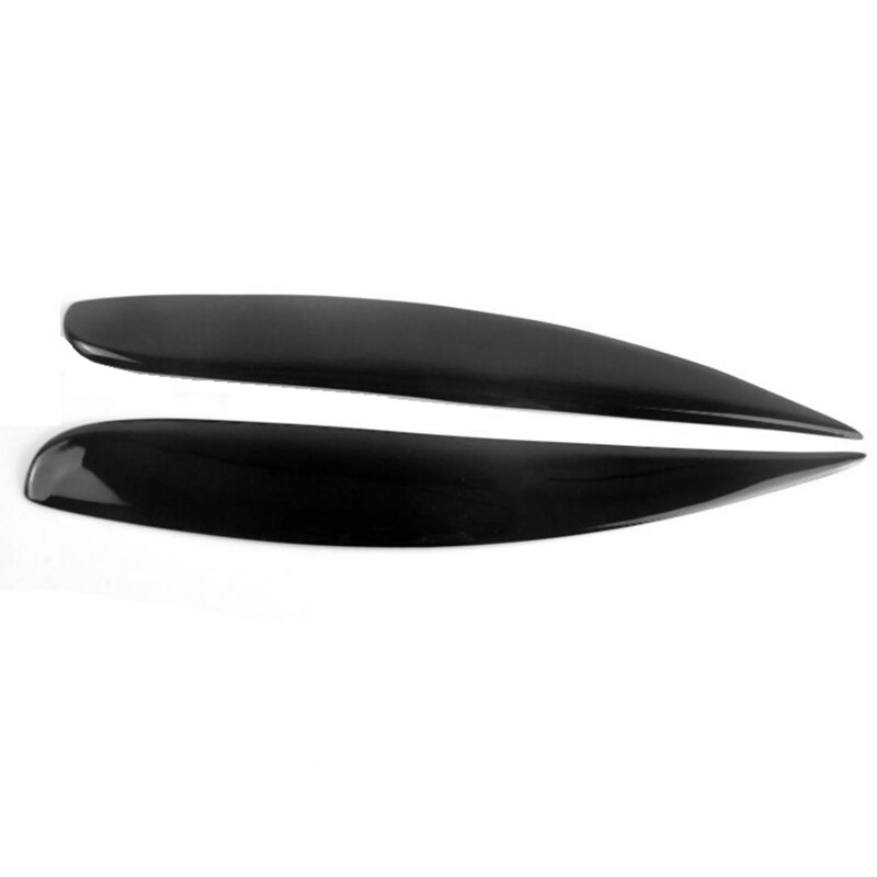 for Opel Corsa D VXR 2006 Glossy Black Car Sticker Front Headlights Eyebrow Eyelid Trim Cover Accessories