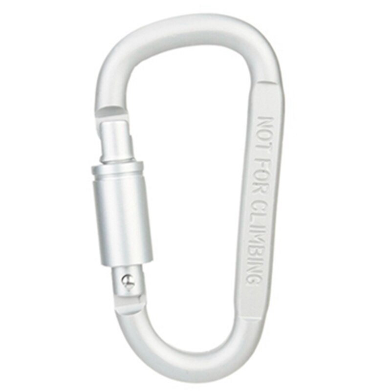 D Vormige Camping Karabijnhaak Aluminium Locking Haak Ring Sleutel Klimmen Gereedschap: WT