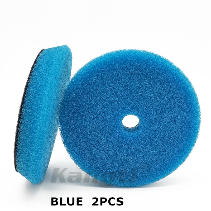 Kit de abrillantado para coche de 3/5/6 pulgadas, almohadillas para pulir DA/RO, esponja para encerado, discos para pulir y pulir, espuma alemana, pulido para carrocería de coche: Sponge / Marrón