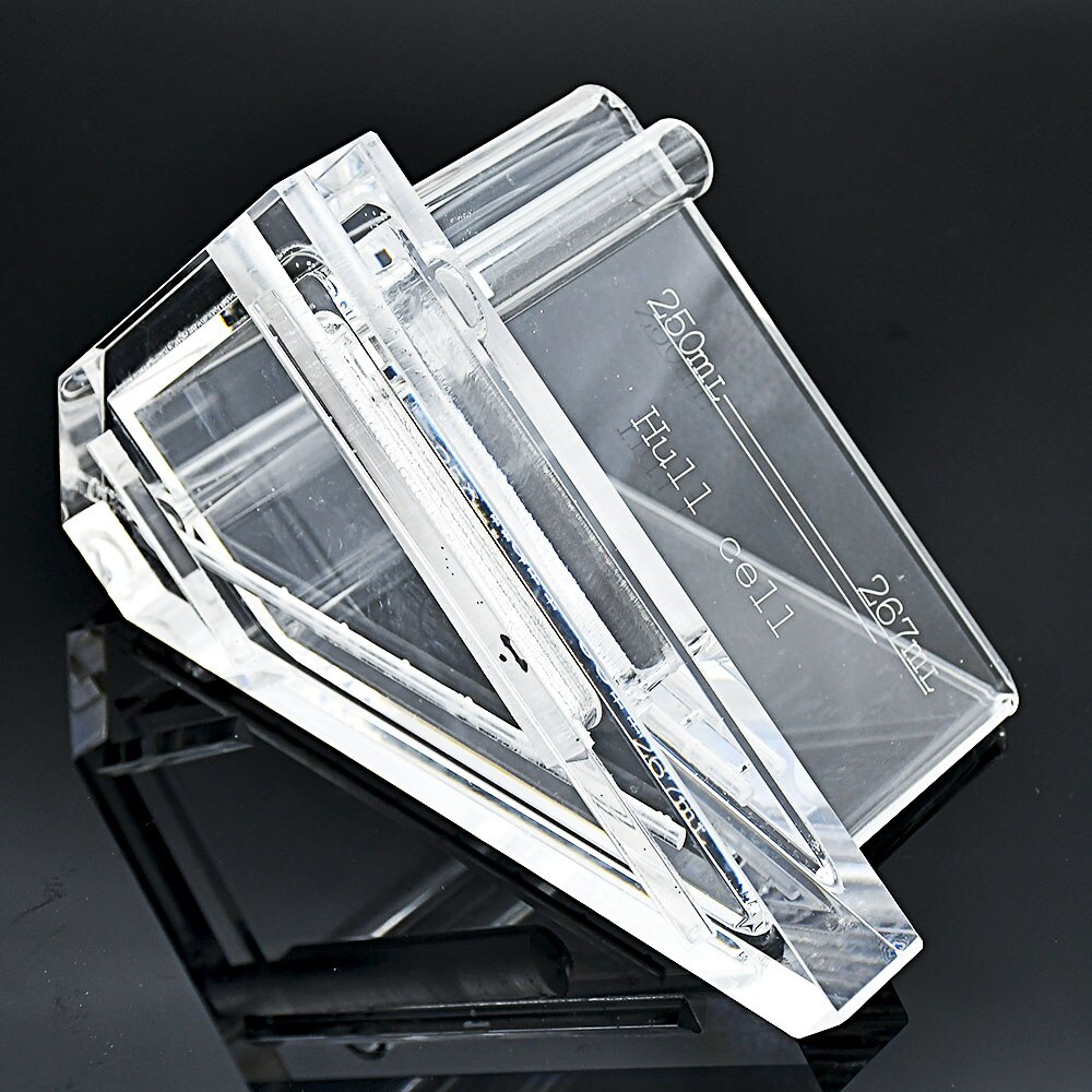 Harrington Groove Plating 267ml Hull Cell Testing Equipment ( Air Agitated ) Hall Groove Double Scale