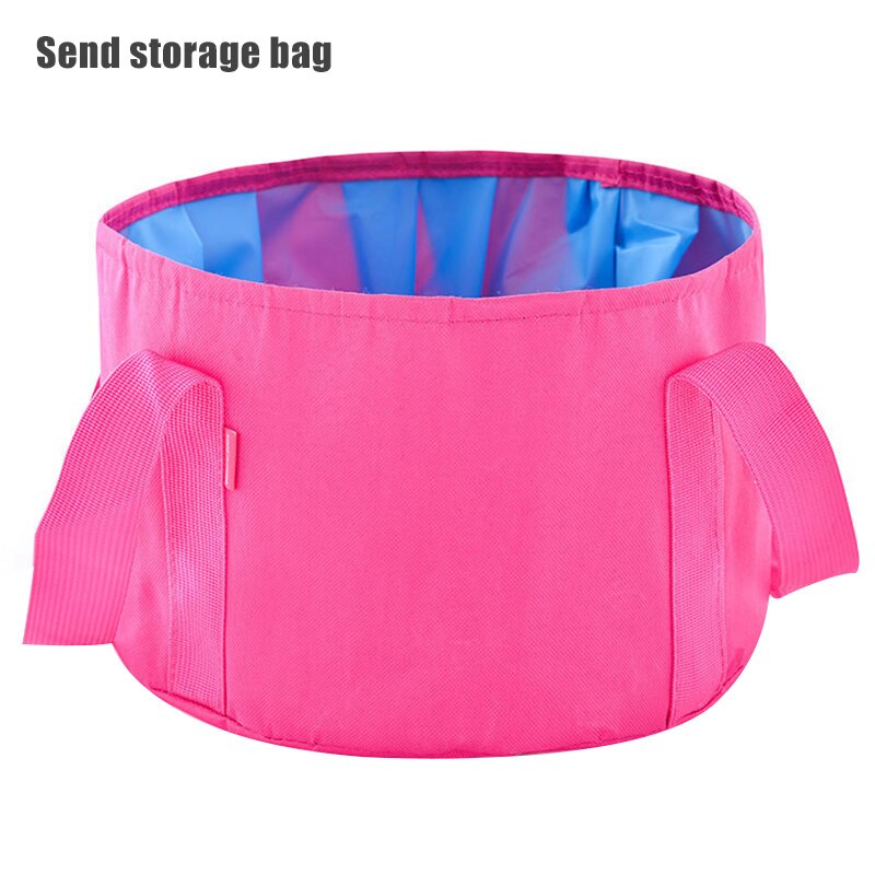 Seau pliable portable de voyage grande capacité seau pliable multifonction pour l'extérieur et la maison: Rouge