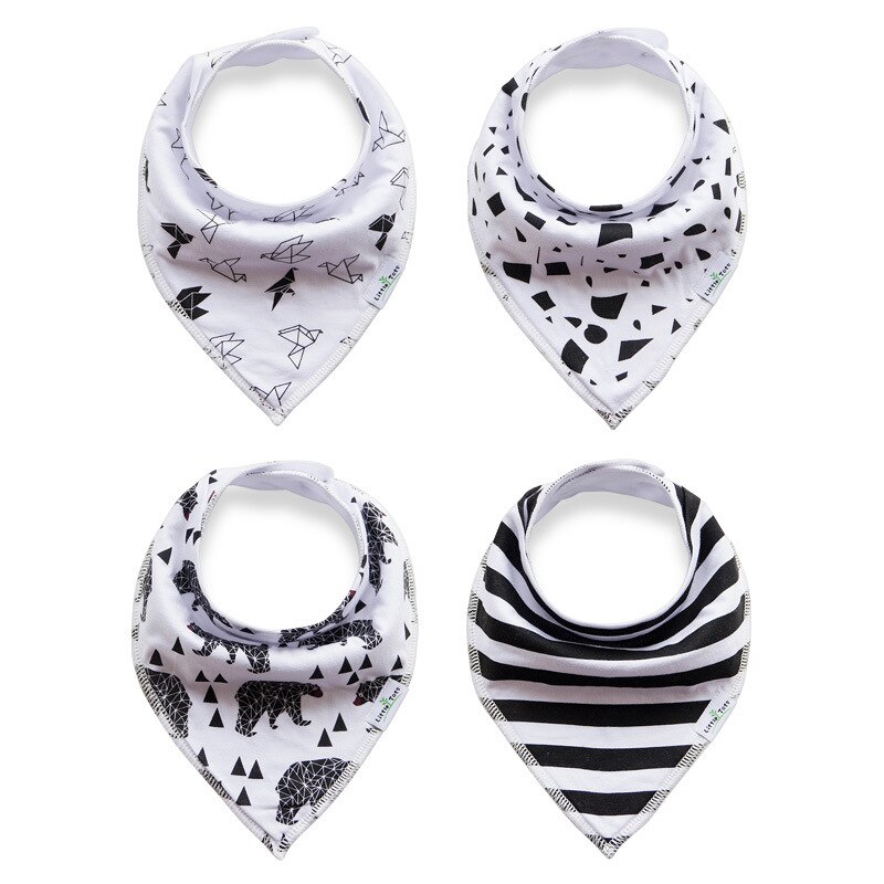 Baby bandana dregla haklappar för dregling och barnsjukdomar 4- pack set för flickor och pojkar: 6