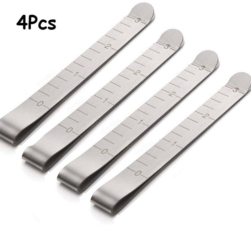 5Pcs Stainless Steel Sewing Clips Hemming Clips Marking Accessories 3 inches Measurement Quilting Ruler Supplies: 4Pcs