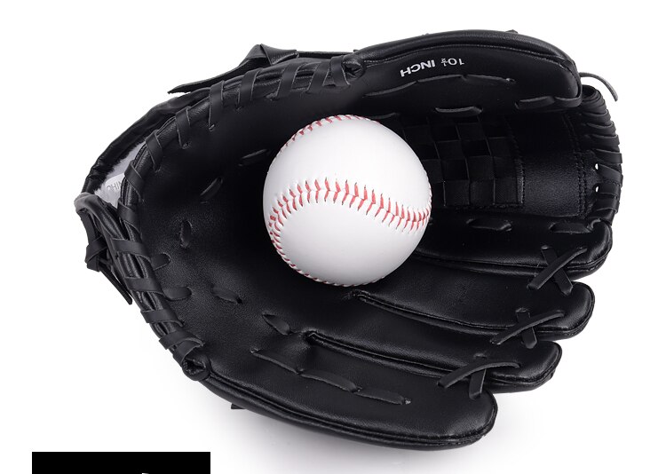1 stk. udendørs sportsbrun baseballhandske softball træningsudstyr størrelse 10.5/11.5/12.5 venstre hånd til voksen