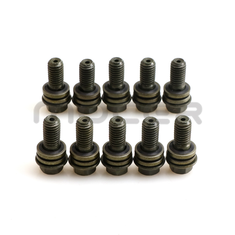 10Pc M8/M10x1.25 Hoofdremcilinder Olie Slang Schroef Banjo Bolt Motorfiets Universele Buis Tubing Schroeven Bouten Voor connector End: Rood