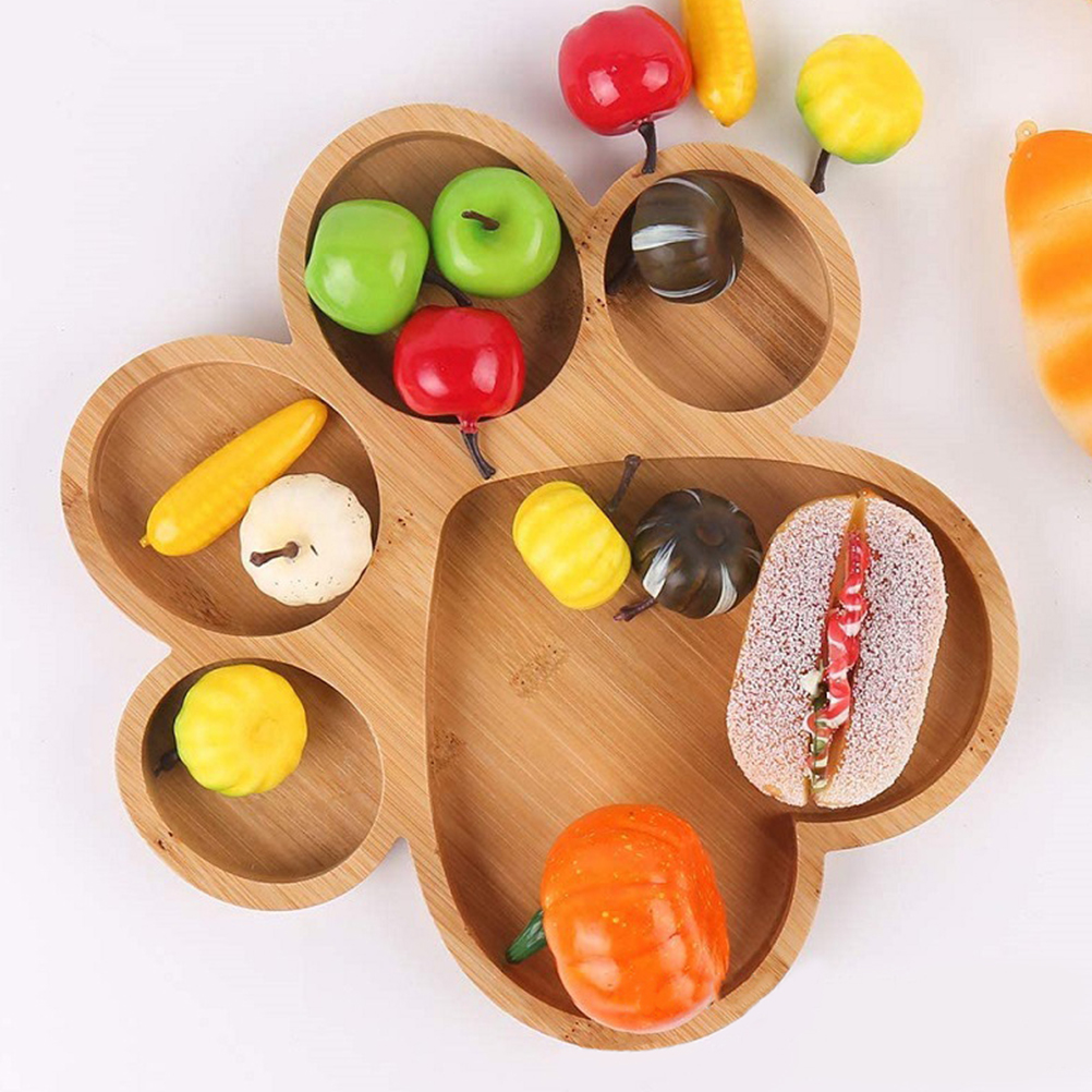 Large Bamboo Tray Platter Unique Food Serving Tray Storage Trays Bamboo Fruit Tray Snack Plate Home ganization