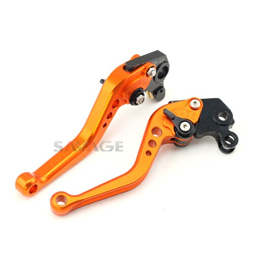 Korte bremse clutch hendler for yamaha  mt 09 mt09 tracer  fz09 motorsykkel tilbehør  mt07 fz07 xsr 900 700 scr 950 spak: Kort oransje