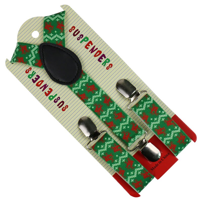 Huobao børn drenge piger jul halloween træ hjorte bukser bukser y-tilbage klip-på justerbare elastiske seler til børn: 03