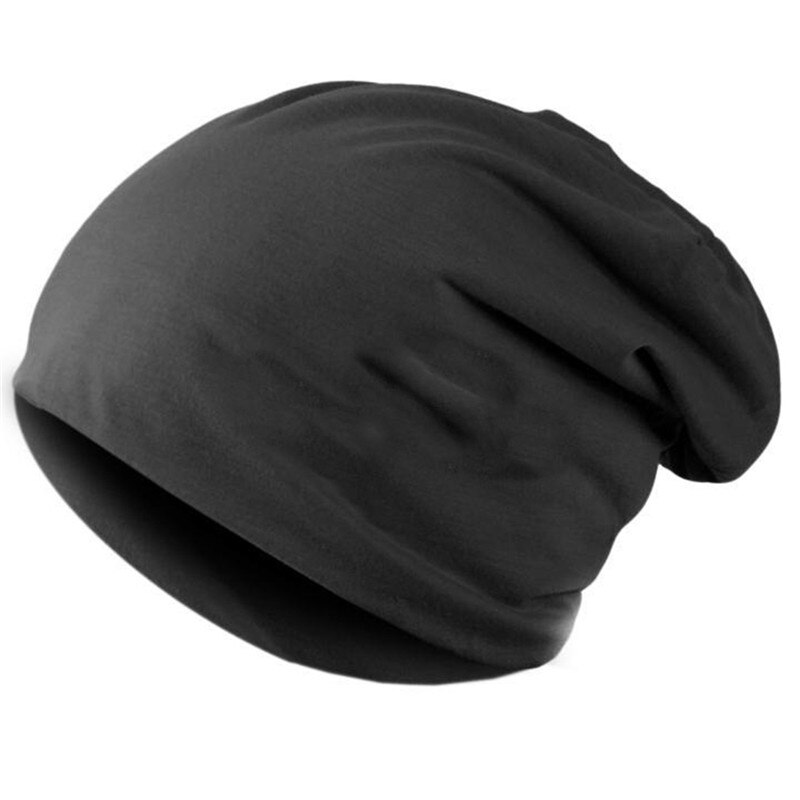 Slouchy Hat Spring Autumn Solid Color Hats Classic Casual Hats Cotton Female Hat Women Men Sleeve Beanie Cap Hip Hop: black