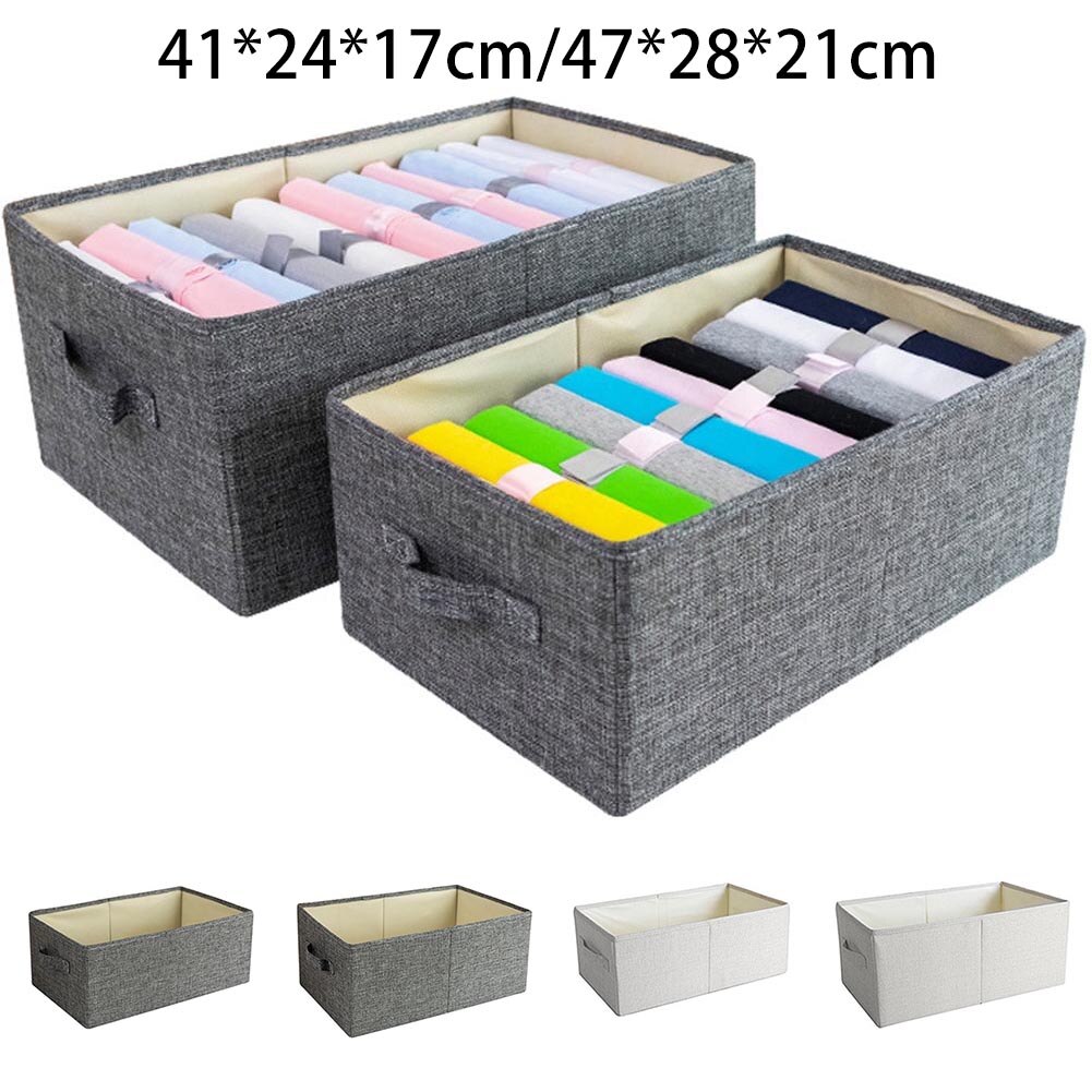 Clothing Storage Boxes No Smell Polyester Fabric Storage Baskets Organize Living Clothes Storage Box, Drawer Type Clothes Cloth