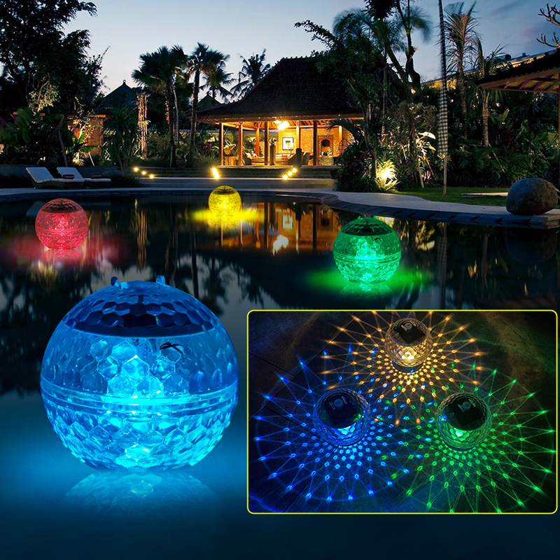 Solar Powered Wasser Float Licht Teich Schwimmenden Lampe Magische Kugel Licht Garten Farbwechsel Dekoration Beleuchtung Für Pool Baum