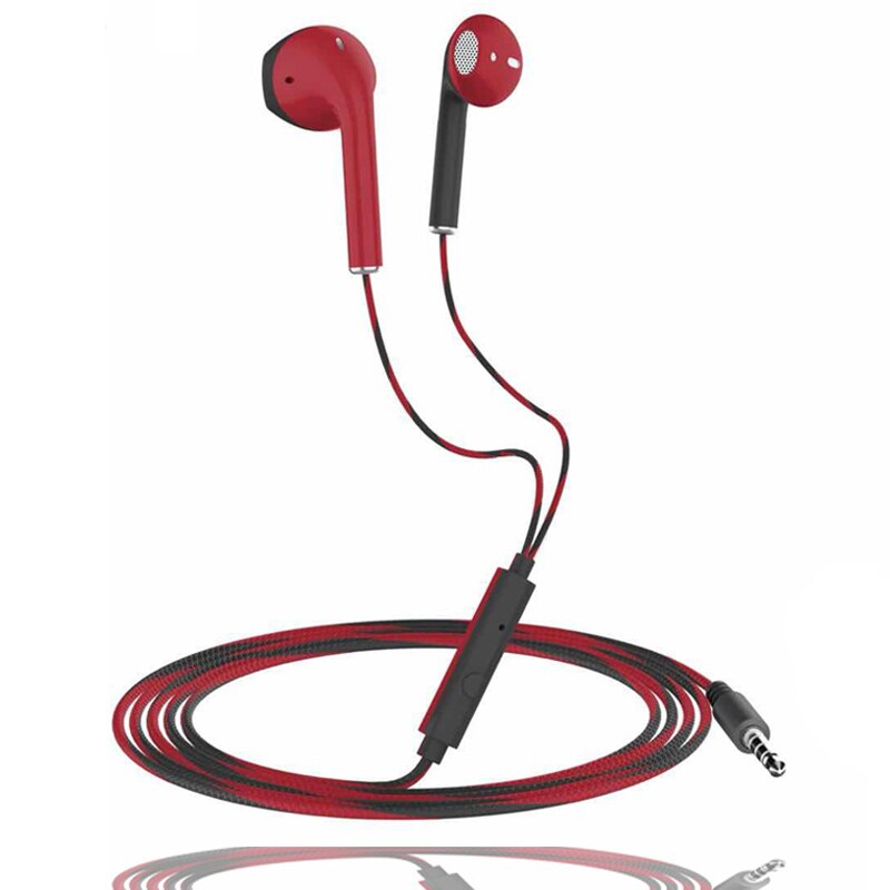 Drut słuchawki Stereo 3.5MM słuchawki douszne Running Music Game słuchawki redukowanie hałasu na telefon komórkowy PC PAD Laptop z mikrofonem