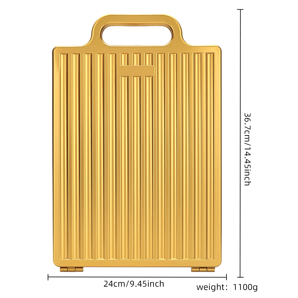 Opvouwbare dansspiegel, 1 inch met handvat en draagtas, draagbare opvouwbare spiegel voor thuisfitnessstudio, dansoefening, spa, schoonheid: Goud