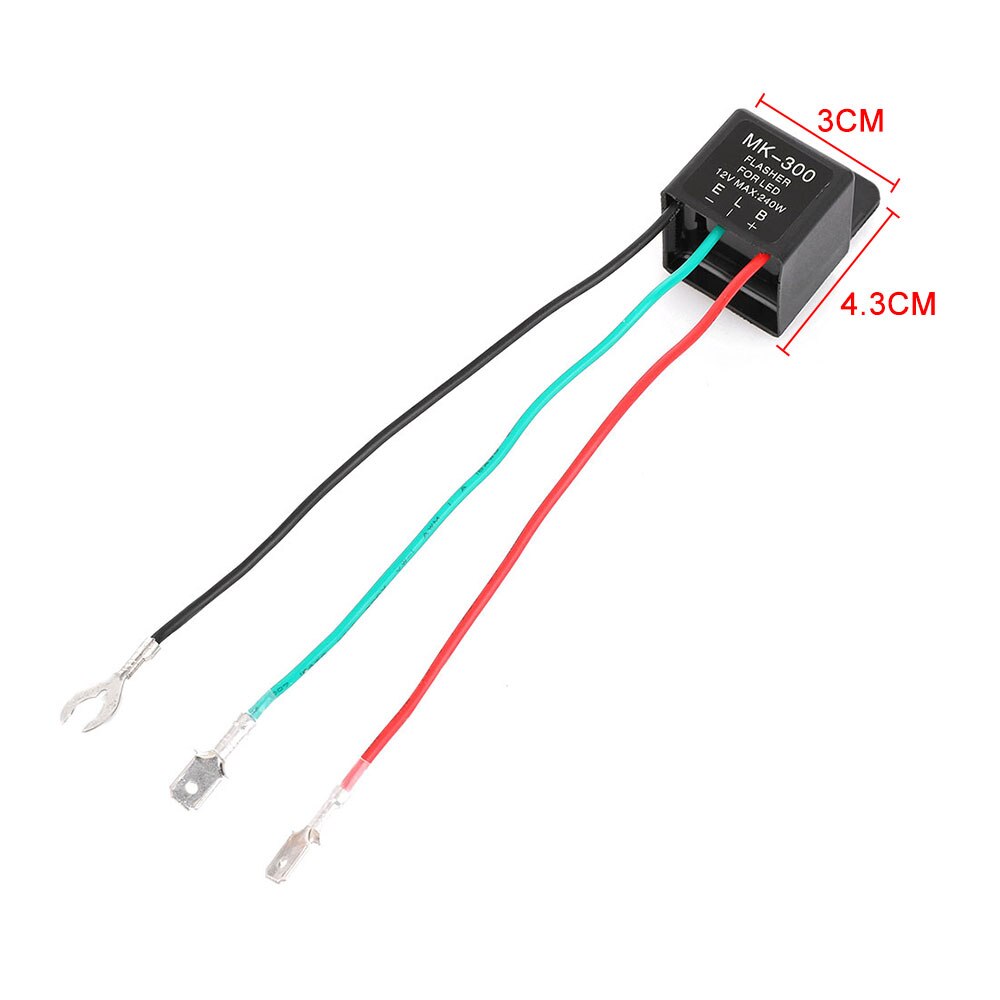 generic 12V LED Motorcycle flasher relay three-wire universal 240W max
