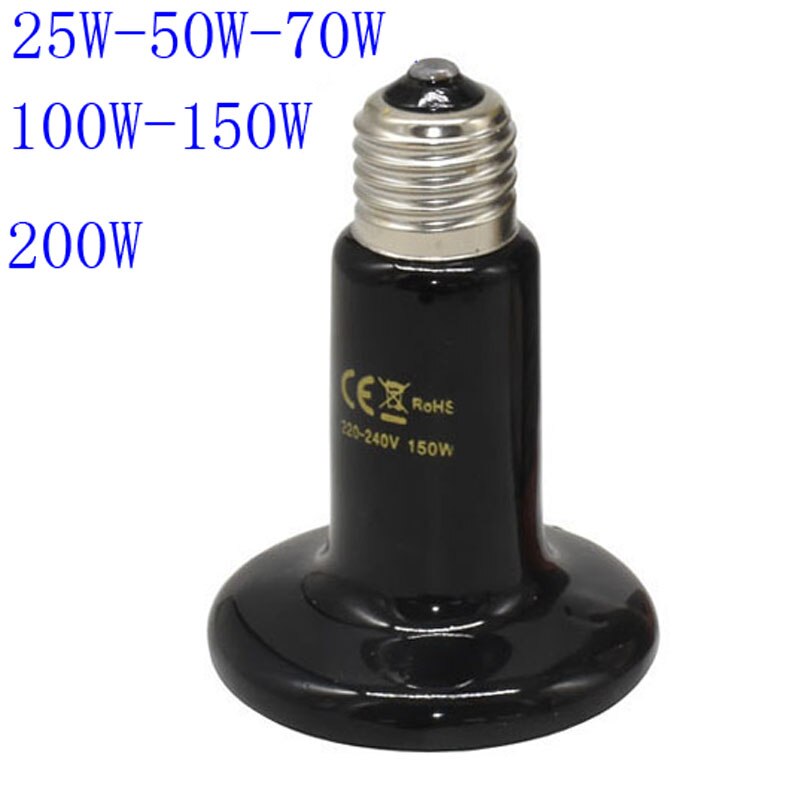 9 Products Ceramic heating lamp Chick Tortoises Lizard Spider Pet heat lamp Hedgehog Reptile heater 25W-100W-150W-200W