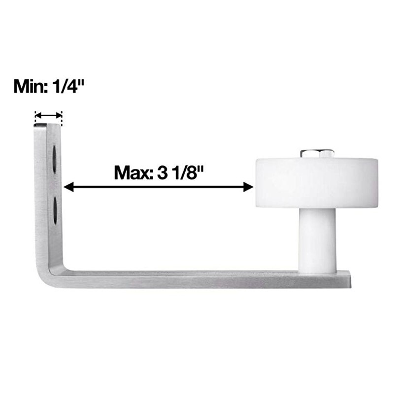 JFBL Stainless Steel Adjustable Wall Mount Stay Roller Barn Door Floor Guide for Barn Door Hardware