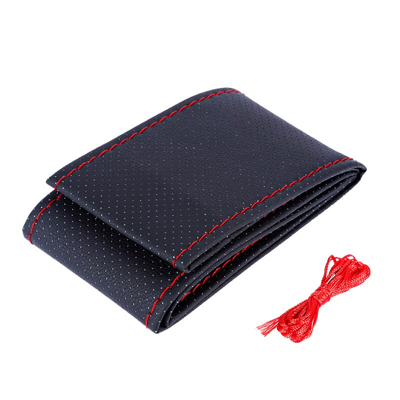 Funda de cuero suave para volante de Volkswagen, cubierta trenzada de bricolaje para VW Golf 4 5 6 7 Polo Passat B5 B6 B7 B8 Touran Tiguan Bora Vento