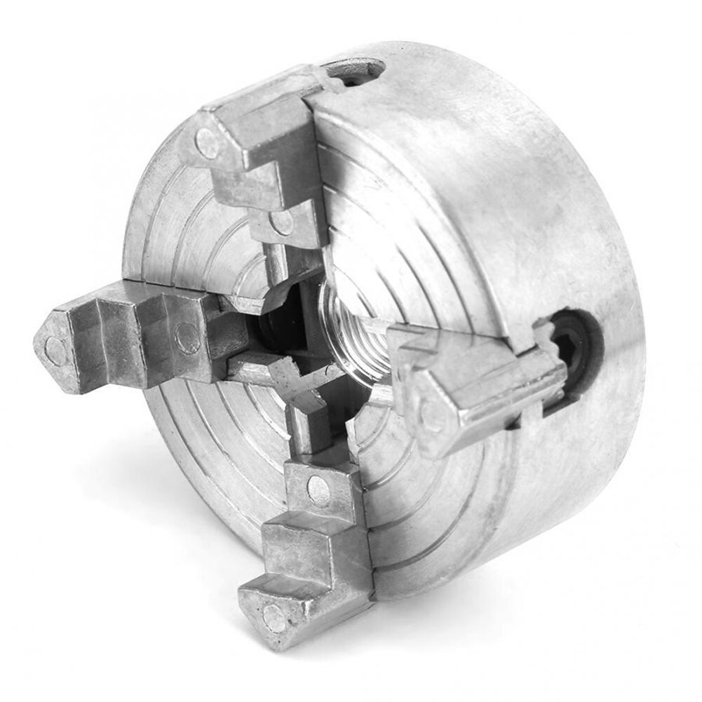 Z011A Lathe Chuck Welding Positioner Turn Table Accessories 4 Jaw Manual Chuck Clamp with Connecting Rod for Clathe Fixture