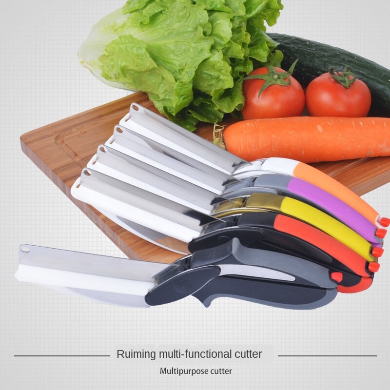 Tijeras inteligentes multifuncionales para cocina de verduras tijeras complementarias para niños y bebés