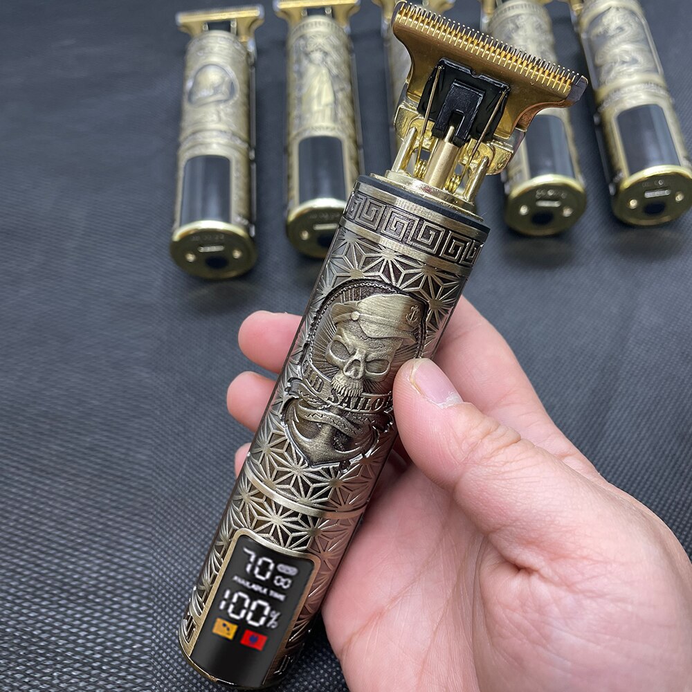 Elektrische Bald Head Tondeuse Trimmer Voor Mannen Oplaadbare Maaier Kapper Scheren Machine Vintage Kapsel Cutter Cordless