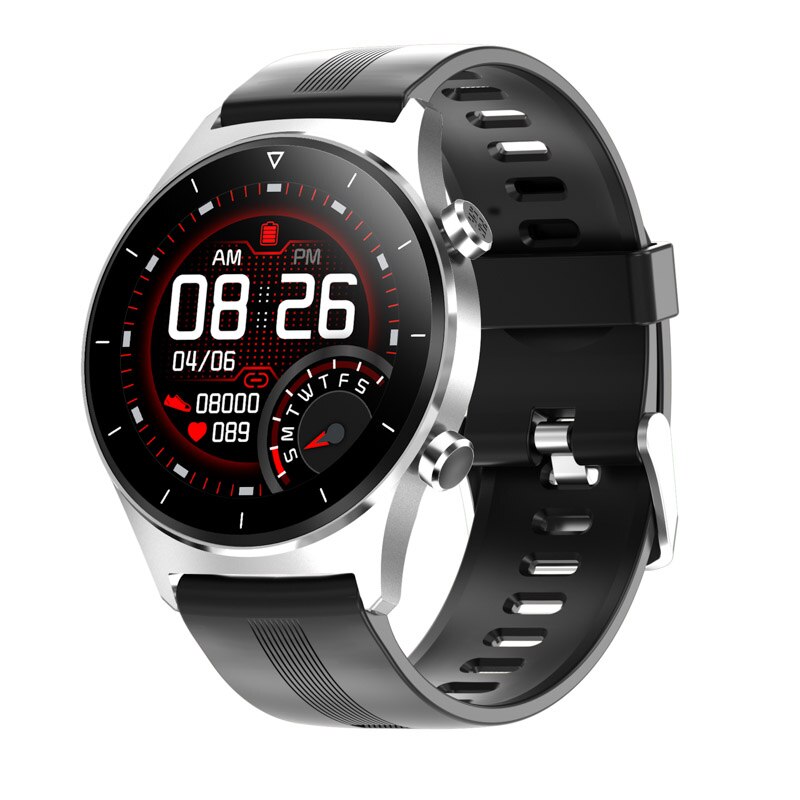 Smartwatch Men Full Touch Screen 1.28" IPS 240x240 IP68 Waterproof Bluetooth 5.0 Fitness Tracker: White